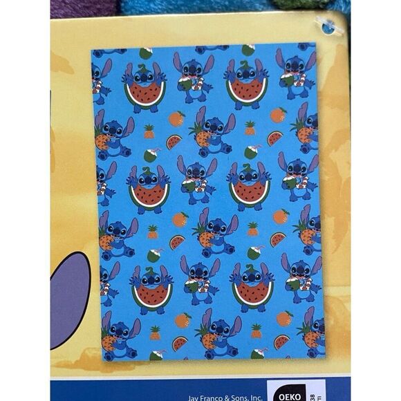 Disney Stitch Tropical Pineapple Coconut Soft Throw Blanket 50” X 70" Blue NEW - Picture 2 of 13